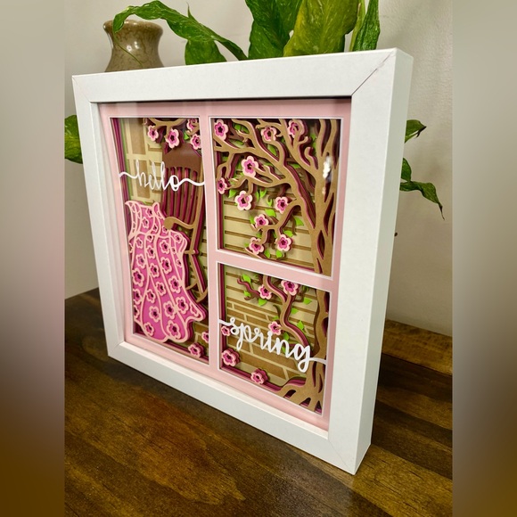 3D Hello Spring Quilt Shadowbox - Picture 5 of 7